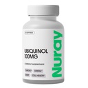 Nuray Ubiquinol 100mg Softgels, forma ativa do CoQ10 para a saúde cardiovascular e dentária, suporte imune sem glúten, melhora a saúde do fígado, 30 contagem