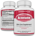 Acne Pills 30 dias- Suplementos para tratamento de vitamina Acne- Comprimidos para limpar a pele oleosa para mulheres, homens, adolescentes e adultos