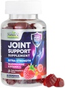 Suporte Conjunto Suplemento - Força extra Gummy Glucosamina apoia articulações Saúde e flexibilidade para costas, joelhos, mãos - Natural Vitamina E Imune Support - Melhores chicletes para mulheres e homens - 60 chicletes