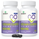 Liposomal Ubiquinol CoQ10 800 MG Softgel, alta absorção CoQ10 Ubiquinol Suplemento, Coenzima ativa Q10 800mg, Poderoso antioxidante para função cardíaca e cerebral, Produção de energia, 120 Vegan Softgels
