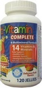 Tio Moishy Crianças Multi-Vitamin gelatinas minerais com cholina - 120 gelatinas por tio Moishy