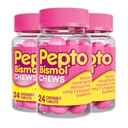 Pepto Bismol mastiga, alívio digestivo rápido e eficaz de náuseas, azia, indigestão, estômago irritado, diarreia, 72 Total (3 embalagens de 24)
