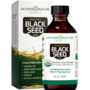 Mãe Natureza USDA Orgânico Black Seed Oil – Cold Pressed, Unrefined & Vegan Nigella Sativa, High Thymoquinone (2%+), Omega 3 6 9 para Imune, Joint & Heart Support, Hair & Skin, Non-GMO, 4oz