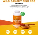 Paleovalley Wild Caught Fish Roe - DHA/EPA, Full Spectrum Omega -3 ácidos gordos - inflamação, visão, humor, impulso de imunidade - 28 serviços