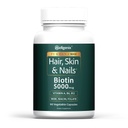 Wellgenix Purvana Max Cabelo, Pele & unhas Vitamina: Biotin 5000mcg para aumento do crescimento do cabelo, Prevenção da perda de cabelo para mulheres e homens, Vegan, Ideal para Post Partum & PCOS, 90 Count, Pack of 1