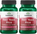 Swanson feito com arroz vermelho tradicional orgânico 600 Milligrams 60 Veg Cápsulas (2 embalagem)