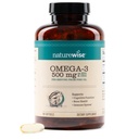 NatureWise Omega 3 Fish Oil - 500 mg por comprimido - EPA & DHA - Suporte Imune, Saúde do Cérebro e Bem-Estar Optimal - Gluten and Soy Free, Non-GMO - 180 Softgels[6-Month Supply]