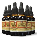 Solução de Iodo de J.CROW® Lugol 2% 2 onças (6 garrafas) – Iodo Premium & Iodeto de Potássio Líquido, Glúten &, Extrato de Brino Natural Sem Álcool, Sem Expiração