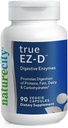 NaturezaCity True-EZ-D Não-GMO Digestive Enzyme Complex Supplement for Digestive Health and Bloating Relief for Men and Women (90 Veggie Capsules) Super Enzimas