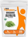 BulkSuplementos.com Grama Alfalfa orgânica em pó - Alfalfa Suplemento, Verde Superfood em pó - Vegan & Gluten Grátis, 5g por serviço, 1 kg (2,2 lbs) (Pacote de 1)