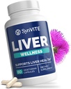 Bem-estar do fígado - Liver Cleanse Detox & Repair para a saúde do fígado com extrato de alcachofra, cardo de leite, raiz de dente-de-leão, raiz de beterraba, açafrão e mais - vegetariano, não-GMO, Gluten-Free, Made in USA