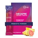 Microbiome Labs MegaPre Prebiotic Fiber Powder for Women, Men & Kids - Pre-Dosed Prebiotic Fiber Supplement Powder with Clinically Tested Oligossacarídeos - Abacaxi laranja Guava (30 pacotes de bebida)
