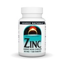 Fonte Naturals Zinc Aminoácido Quelato - 50mg - 100 Comprimidos