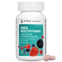 Dr. Berg Kids mastigáveis multivitamínicos (não adoçados w / açúcar) - Multivitamínico diário para crianças que inclui 20 nutrientes & Trace Complexo Mineral - Vitaminas mastigáveis mistas Berry para Kid - Wafers vermelho