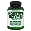 Enzimas Digestivas com Probióticos - Suplemento Nutricional Multi Enzima - Acidophilus Bromelain Papaya Papain Lipase & Lactase - Melhorar a Digestão - 120 comprimidos - Arazo Nutrition