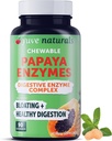 Yuve Natural Papaya Digestive Enzimas - Doces mastigáveis sem açúcar - Promove melhor digestão - Obstipação & Bloating Aid, Detox, Esvaziamento de tripa e alívio de gás - Vegan, Não-GMO, Sem glúten - 90ct