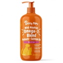Zesty Paws Wild Alaskan Omega-3 Blend Pollock + óleo de salmão para cães e gatos- pele e casaco de suporte, Omega 3 Suplemento para animais de estimação, 32 onças