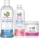 MaryRuth Organics Multivitamin da mulher Crescimento do cabelo Lustiva, Apoio à Menopausa, e Multimineral Líquido Diário, Pacote 3-Pack para suporte ao cabelo, Saúde da Pele, Suporte Imune, Gut Saúde, e Apoio ao Sono