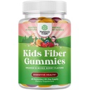 Pastilhas de fibra prebiótica alta para crianças - Suplementos de fibra digestiva digestiva & constipação - Chicory raiz crianças gomas imune - suplementos nutricionais digestivos não-GMO & Vegan - 60 contagem