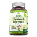 Herbal Secrets Echinacea & Goldenseal Root Supplement □ 450 Mg Por Servindo • Cápsulas Veggies