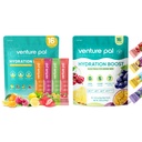 Venture Pal Sugar Free Electrolyte Powder Packets - Liquid Daily IV Drink Mix for Rapid Hydration & Party Recovery (Rápido Hydration & Party Recovery) 5 Vitaminas e 7 Eletrolitos Keto Friendly