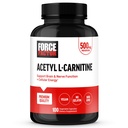 Força Fator Acetil L-Carnitina Suplemento Cérebro, Nerve Supplement de suporte, e impulsionador de energia celular, Acetil L-Carnitina 500mg, Qualidade Premium, Vegan, Não-GMO, 100 Cápsulas Vegetais