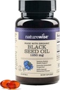 NatureWise Black Seed Oil Softgels 1250 mg - com 100% orgânico frio Pressionado Nigella Sativa - Omega 3 6 9 - Antioxidante Imune Support, Cabelo e Pele - Não-GMO, Gluten-Free - 60 Softgels[1-Month Supply]