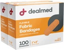 Bandagens de adesivo de tecido flexível estéril fornecido – 1x3 Polegada – 100/Box - 2 caixas - Primeiros socorros respirável Strip Pack - Soft Stretch Wound Patch para kits médicos, de emergência e clínica