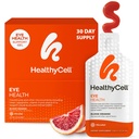 Healthycell Eye Health Daily Liquid Supplement - Vitaminas e Minerais Oculares com Lutein, Zeaxanthin, Astaxantina e Beta Caroteno para Cuidados Visuais e Suporte Macular - 30 Gel Packs