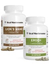 Cogumelos reais Ergothioneine (60ct) e Leões Mane (300ct) Conjunto com Shiitake e Oyster Mushroom Extracts - Longevidade e Cognição - Vegan, Gluten Free, Não-GMO - Suporte Natural para Envelhecimento Saudável