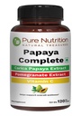 Puro Nutrição Papaya Completo       , 120 Caps Carica Papaya Leaf Extract com ferro, VIT C, VIT A e ácido fólico , suporta imunidade plaquetária e digestão não-GMO , sem glúten