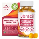 Lubracil Menopause Gummies for Women - Suplementos menopausais para flashes quentes, suores noturnos, swings de humor e equilíbrio hormonal - Vitaminas diárias com preto Cohosh & Ashwagandha - 60 chicletes (Pack of 1)
