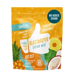 FlavCity Abacaxi Coqueiro Eletrólitos em pó Packets - 28 Pacotes de Hidratação - Sem Açúcar Adicionado - Hydration Powder with Real Fruit & Unrefined Sea Salt - Keto & Gluten-Free (28 Stick Packs)