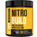 Fábrica Jacked Nitrosurge construir pré-treino com creatina para construção muscular - Con Cret Creatine Pó & elevATP para energia intensa, bombas poderosas, & Endurance sem fim - 30 Servings, Ártico Branco