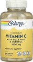SOLARAY Timed Release Vitamina C com Rose HIPS & Acerola, 1.000 mg, 250 comprimidos