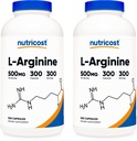 Nutricost L-Arginina 500mg, 300 Cápsulas (2 frascos)