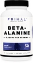 Cápsulas Beta-Alanina Primais 3400mg (30 Servões, 120 Cápsulas) - Suplemento, Sem Glúten e Não-GMO, 850mg Por Cap
