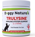 Verdadeiramente L-Lysine para gatos Suporte Imune Pó Oral 4oz/100g - Gatos e gatinhos de toda a idade, espirros, Nariz Runny Squinting, Olhos Aguados - Peixe & Aves Flavor (EUA) (100 Grams ( 500mg / Scoop))