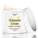 Creme de melatonina para sono tranquilo – Suplemento de sono de melatonina Repor Relógio Corpo Biológico – Paraben, Fragrância-livre para reduzir linhas finas e rugas – Creme de sono natural (4 onças)