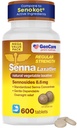 GenCare Senna Laxative 600 Comprimidos Senna 8,6mg Comprimidos com Sennosídeos Naturais Laxantes para Obstipação, Bloating, Gás & Irregularidade Alívio. Seguro e eficaz □ Genéricos para Senokot
