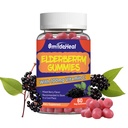 Elderberry Gummies, Extrato de Elderberry 300mg, com vitamina C e zinco, Strawberry Flavor Gummies, Não-GMOs, Gluten Free, Vegan-Friendly, Suporte imunológico, 60 Contagem