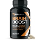 Suplemento para Foco - Nootrópicos Clinicamente Validados Suplemento de Apoio ao Cérebro com Extrato de Bacopa Monnieri e GoBHB Patenteado para Suporte Cognitivo - 3o Partido Testado (30 Servões)