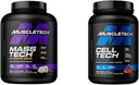 MuscleTech Mass Gainer Mass-Tech Extreme 2000, Muscle Builder Whey Protein Powder & Creatina Mono-hidratado Pó Cell-Tech Creatina Pós-workout Recuperação Drink Muscle Builder