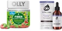 OLLY Fiber Gummy Rings 50ct + Oxy Total Care Hydrating Vitamina C Sérum para suporte digestivo, pele mais clara