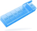 Barhon Pill Organizador Grande, Medicina Semanal Organizadores de comprimidos, Caixa de pílulas de 7 dias de viagem para Big Vitamina Suplementos Óleo de peixe, Azul