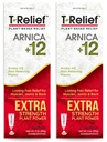 MediNatura T-Relief Extra Strength Cream Arnica +12 Ativos de alívio natural para dor nas costas Dor muscular dores e rigidez, todo o corpo rápido agindo alívio para mulheres e homens - 3 oz (2 Pack)