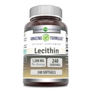Fórmulas surpreendentes Lecitina 1200 Mg Suplemento Softgels Não-GMO □ Gluten-Free □ Made in USA (1 Pack □ 240 Count)