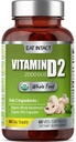 Vegan Whole Food Vitamina D, 2000 UI (50 mcg), D2, dois ingredientes (cogumelo inteiro orgânico e cápsula Vegan orgânico), Não-GMO, Terceiro partido testado, 60 fornecimento dia