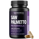 Serra Palmetto PM para homens com melatonina 3mg - Nocturna Prostate Health Supplement for Bladder and Sleep Support - Reduzir a frequência urinária - 200 Contagem - Vegan, Cápsulas Não-GMO - Mais de 6 meses de fornecimento