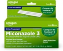 Cuidados básicos Miconazol Nitrato Creme vaginal (4 por cento), 3 dias Tratamento de Infecção de Levedura para Mulheres, 0,18 onça - 3 contagem (Pacote de 1)